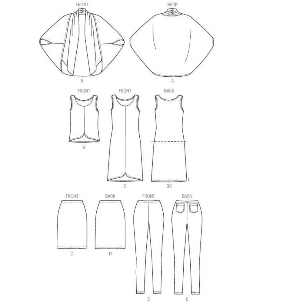 Butterick Sewing Pattern‎ 6065 Jacket Top Dress Skirt Pants Misses Size XS-MED